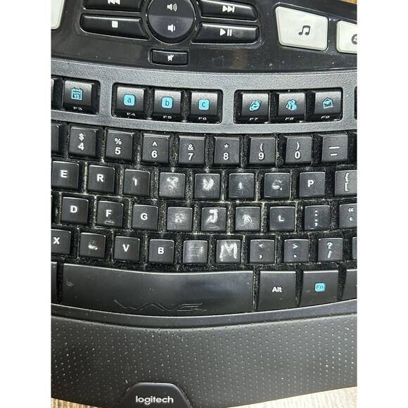 Logitech K350 Wave Keyboard Black Wireless Ergonomic NO USB Receiver Dongle - Picture 4 of 7